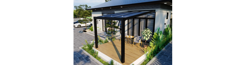 Veranda à 4 pieds - Avec plafond de polycarbonate